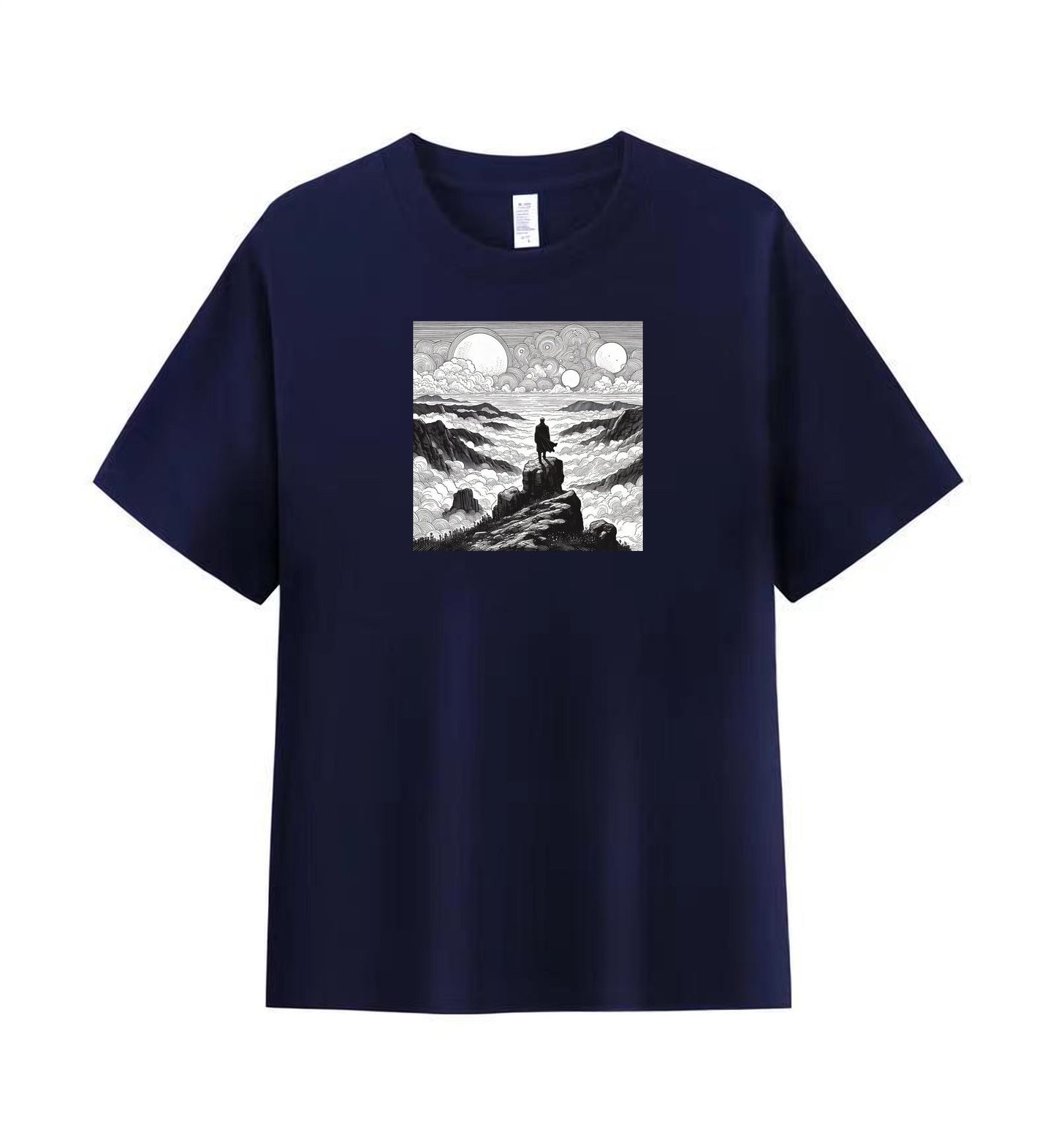 Ethereal Mountain View Men's Premium Cotton Tee