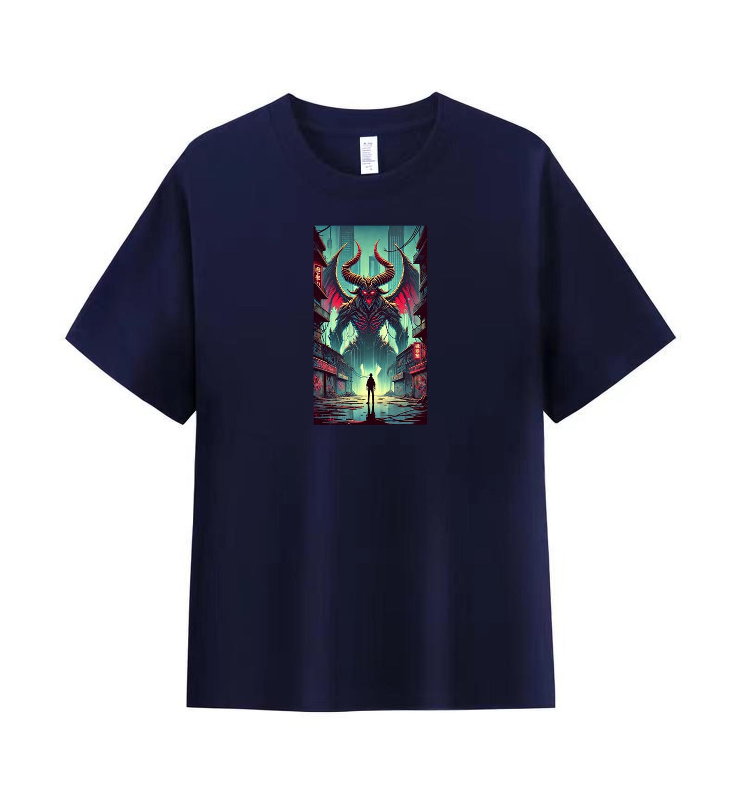 Men’s Tee with Dark Fantasy Demon Artwork