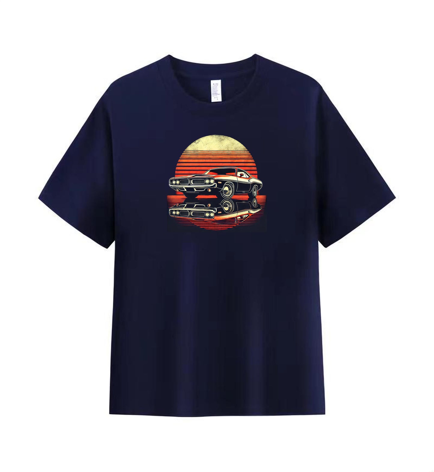 Vintage Muscle Car Graphic Tee for Men in Premium Cotton