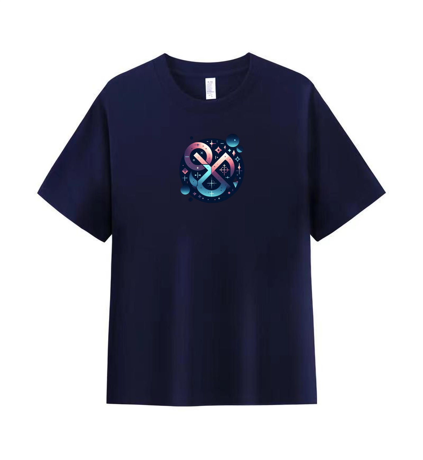 Premium Men’s Tee with Cosmic Ampersand and Galaxy Art