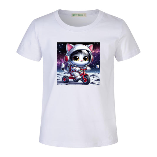 Cosmic Tricycle Cat Kids Tee 2