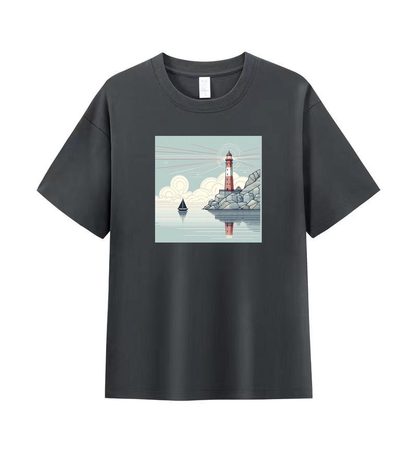 Beacon by the Sea 1 - 100% Cotton Lighthouse T-Shirt