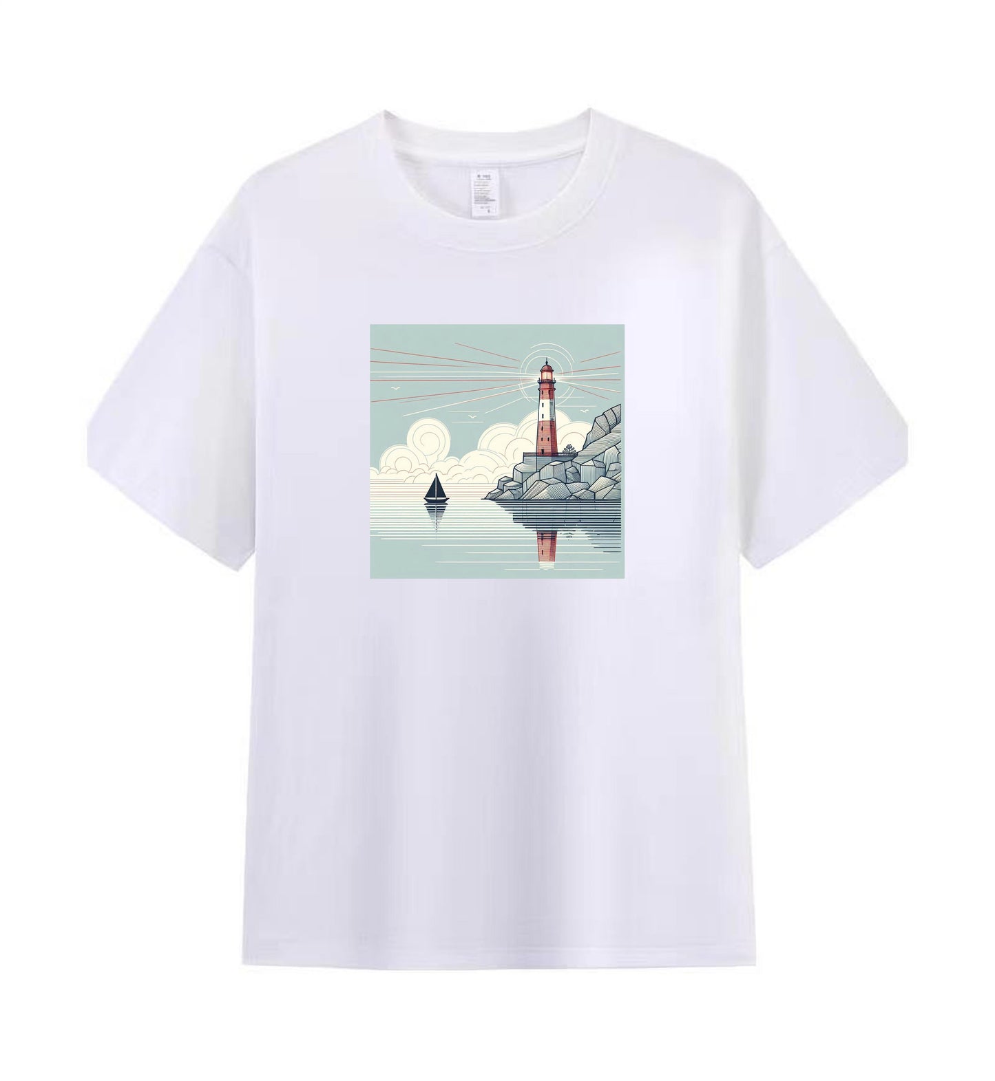 Beacon by the Sea 1 - 100% Cotton Lighthouse T-Shirt