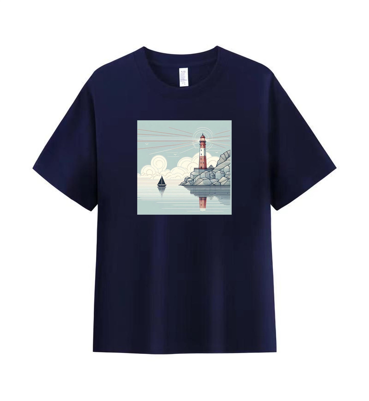 Beacon by the Sea 1 - 100% Cotton Lighthouse T-Shirt