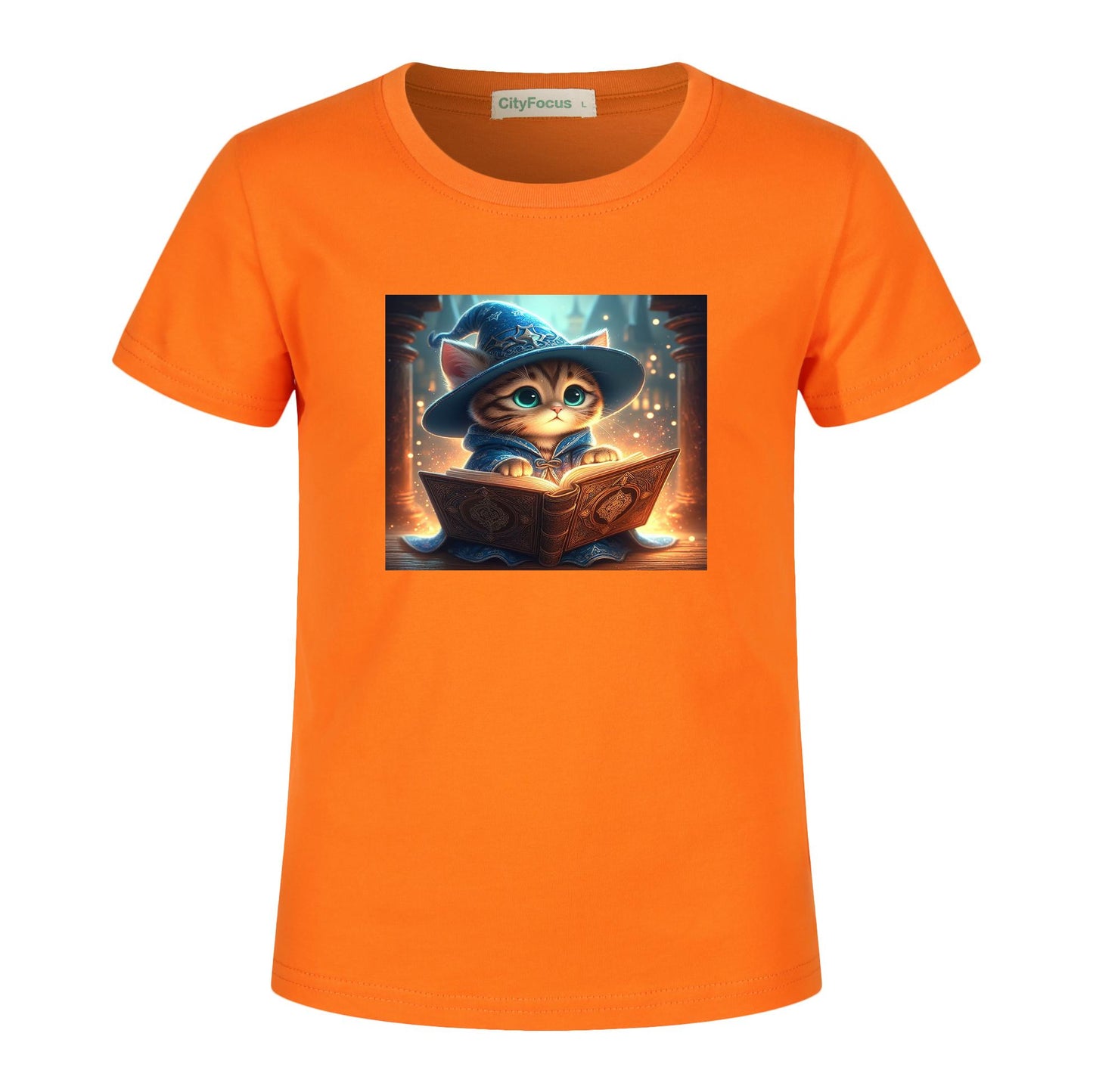 100% cotton Magical Wizard Cat Kids T-Shirt 6 - Enchanting and Cozy