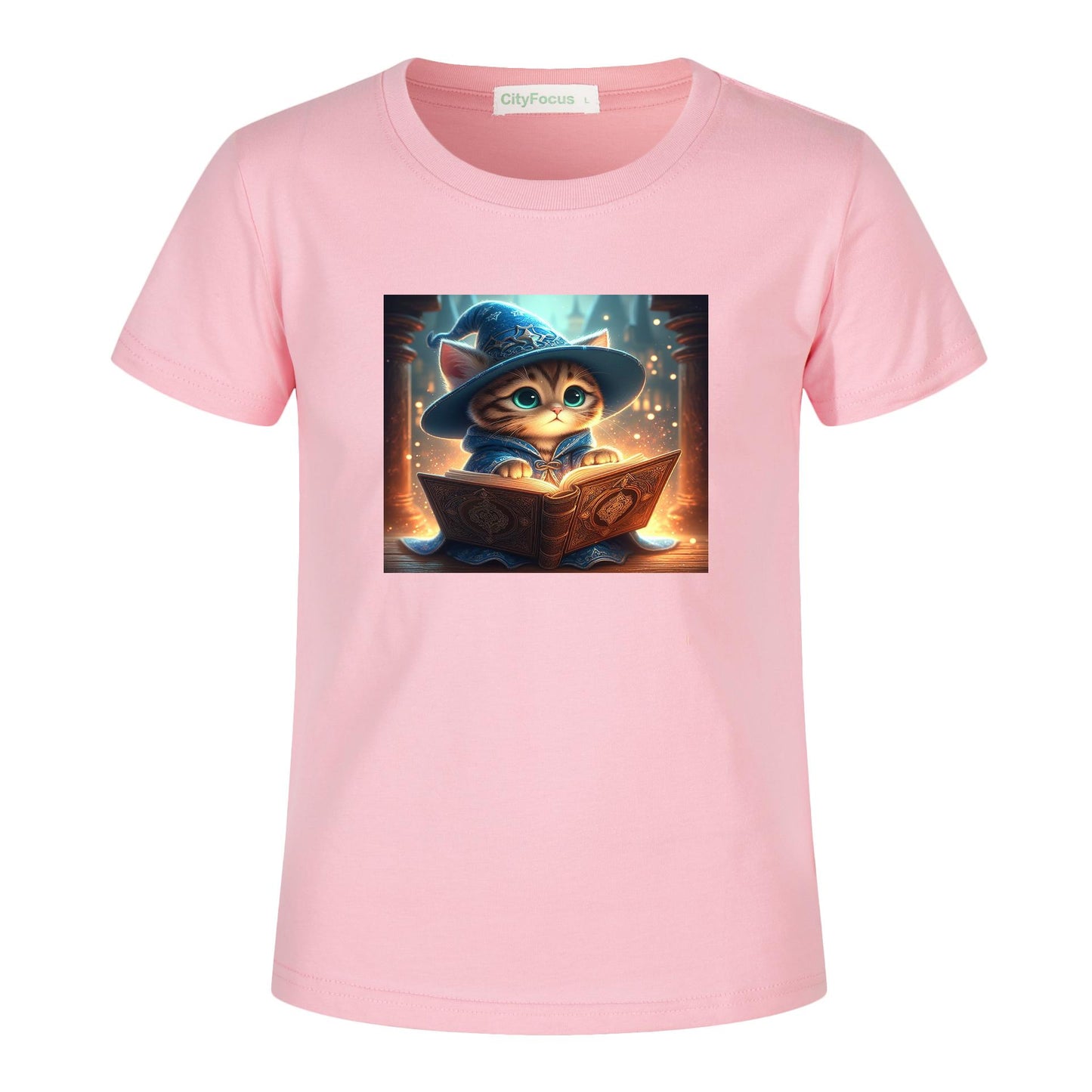 100% cotton Magical Wizard Cat Kids T-Shirt 6 - Enchanting and Cozy