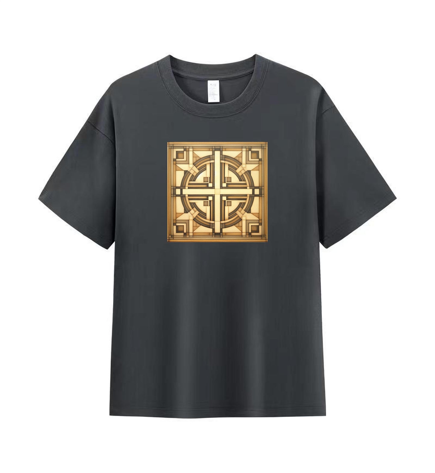 Men's 100% Premium Cotton T-Shirt - Intricate Geometric Design