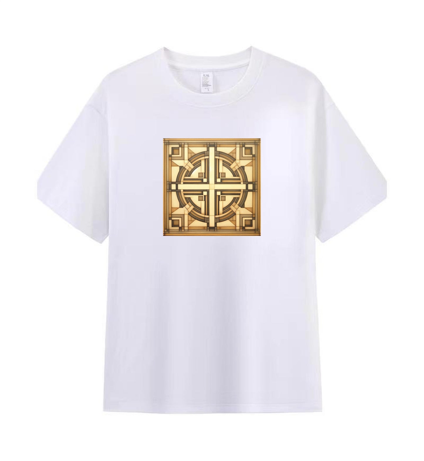 Men's 100% Premium Cotton T-Shirt - Intricate Geometric Design