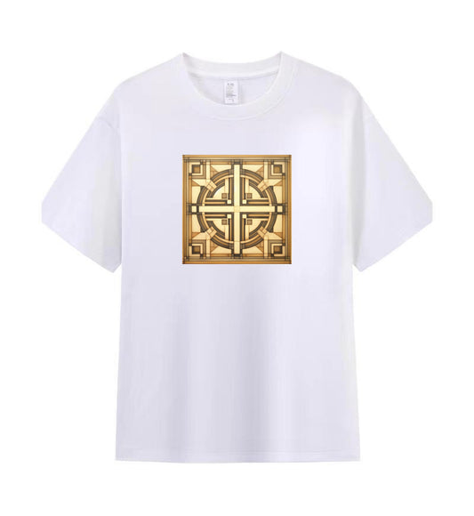 Men's 100% Premium Cotton T-Shirt - Intricate Geometric Design