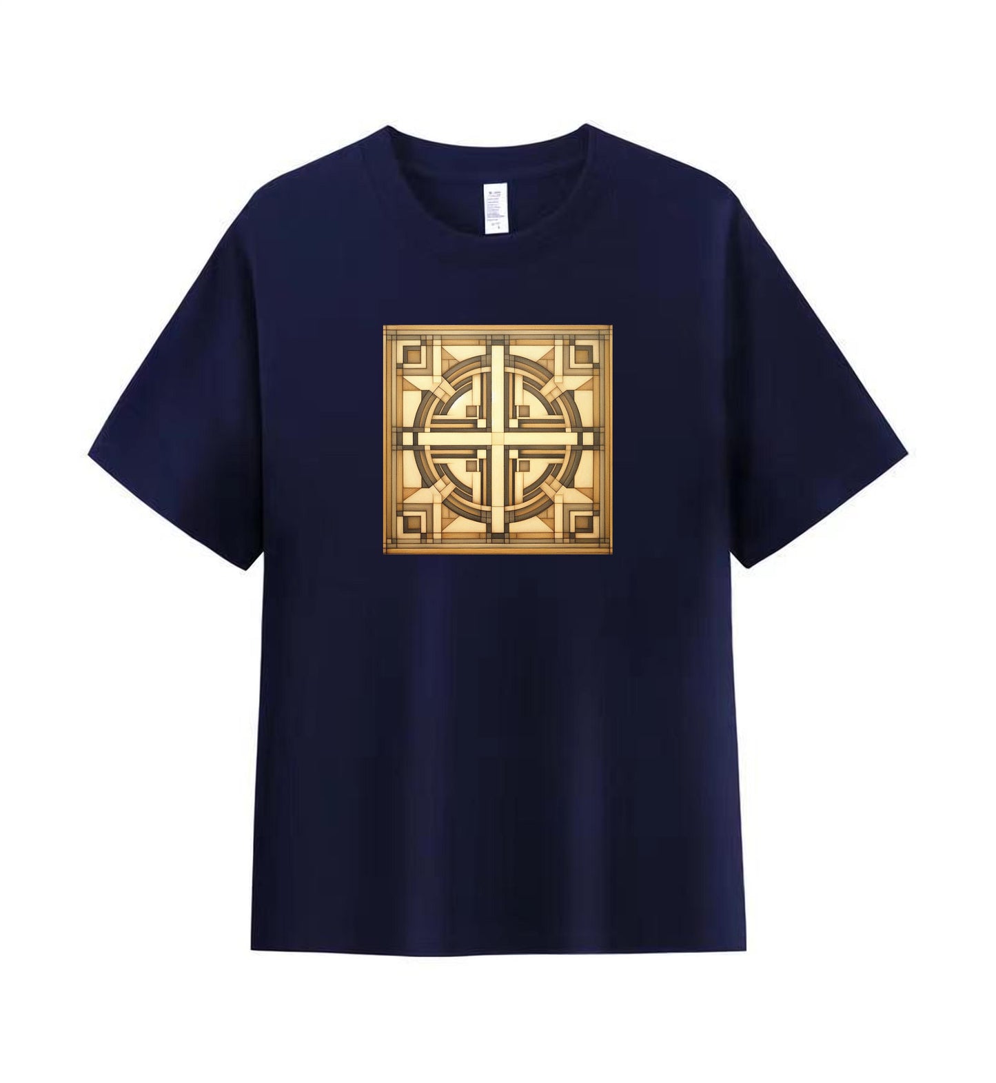 Men's 100% Premium Cotton T-Shirt - Intricate Geometric Design