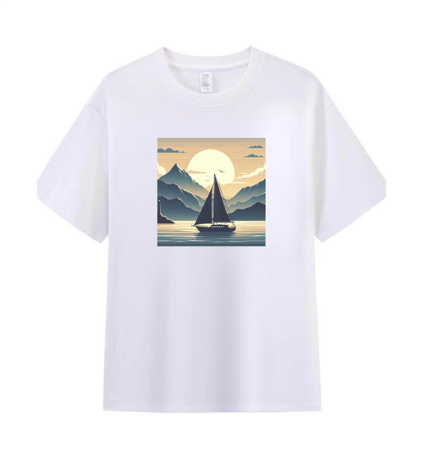 Sailing Serenity 2 - 100% Cotton Scenic Sailing T-Shirt