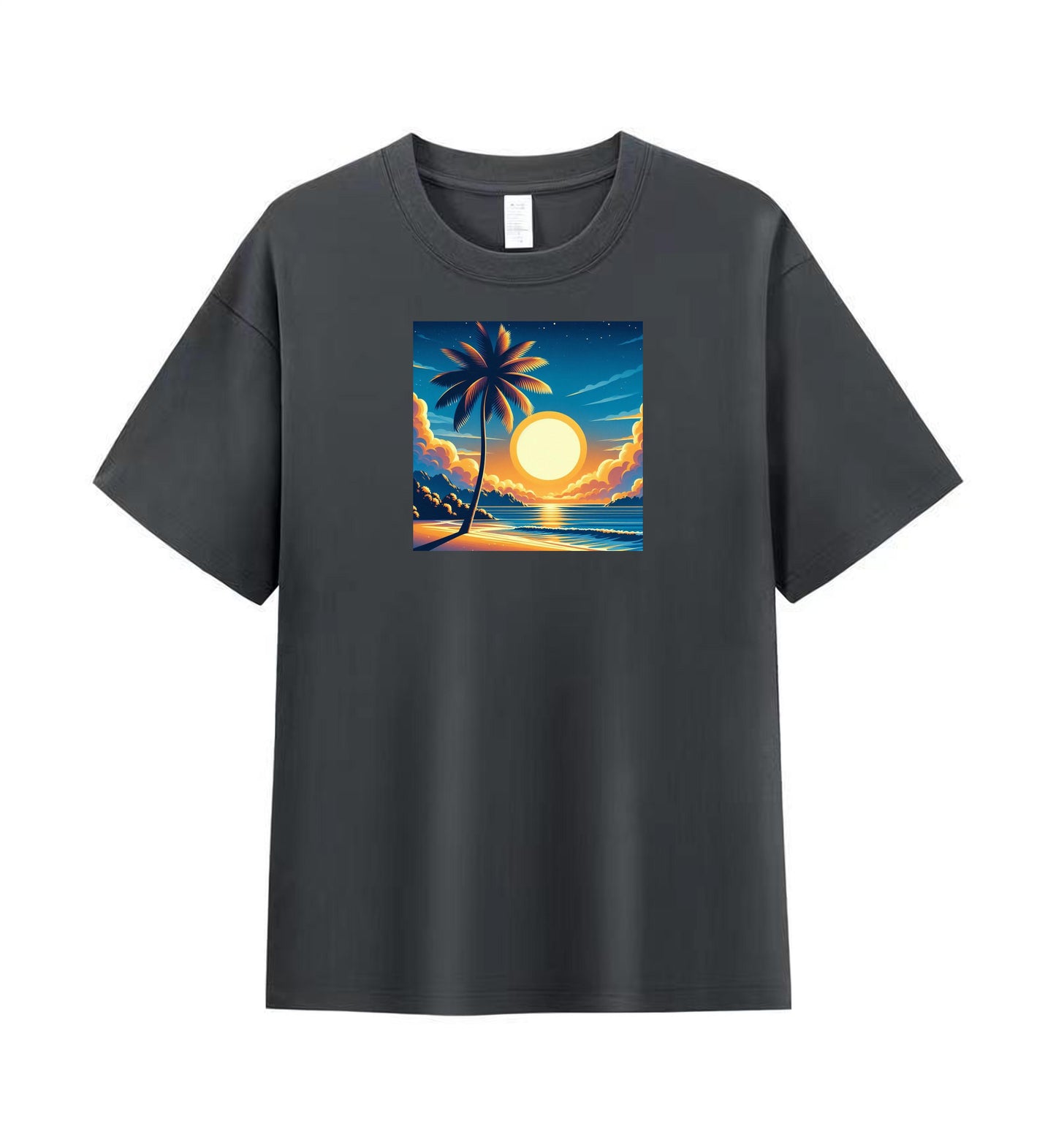 Tropical Sunset Beach T-shirt for Men 2