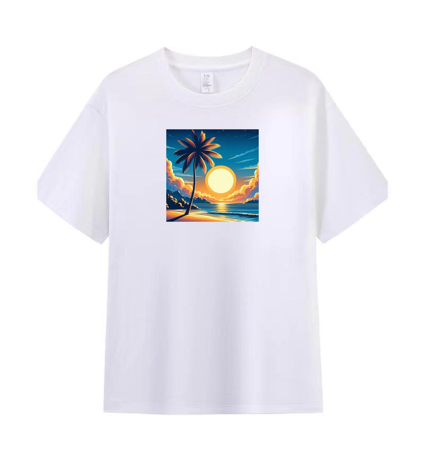 Tropical Sunset Beach T-shirt for Men 2