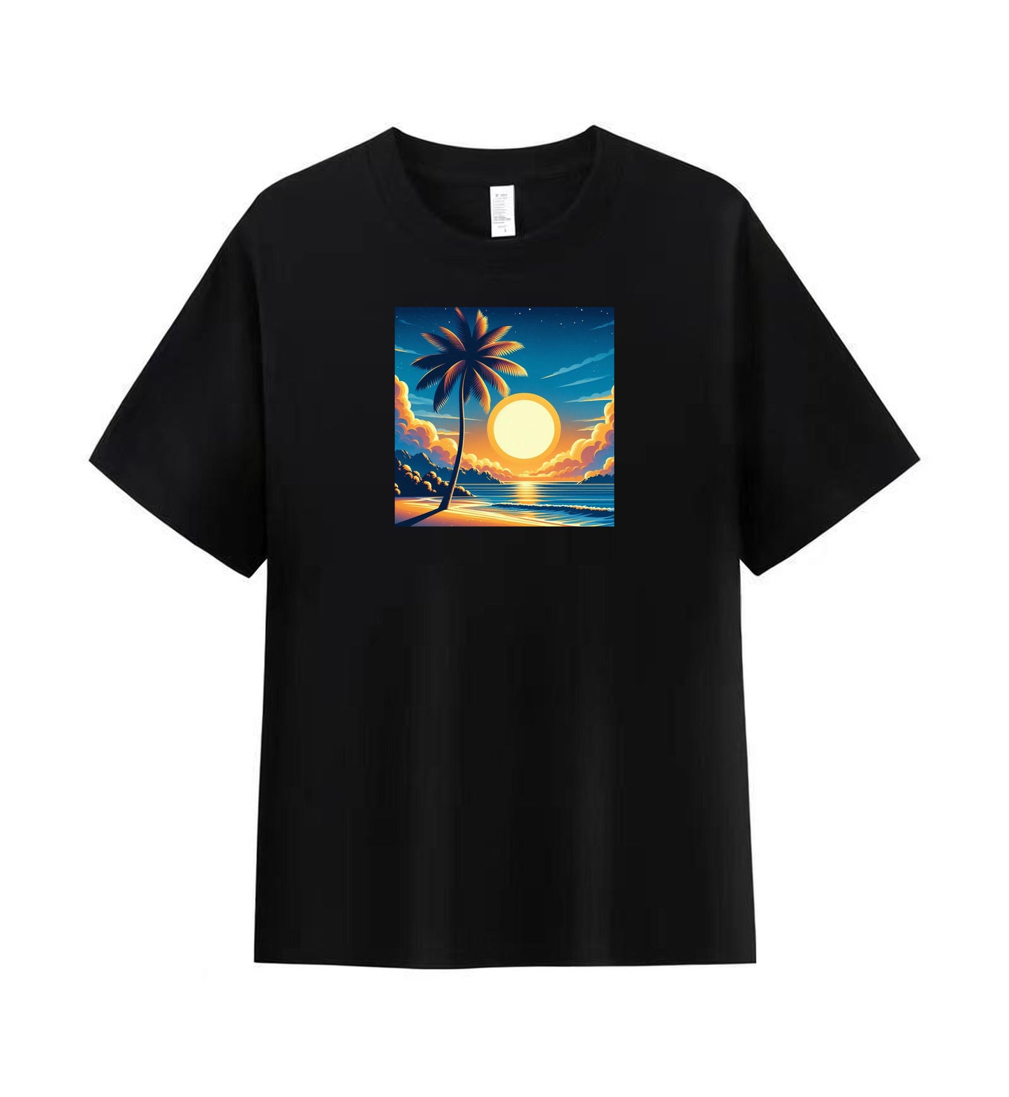 Tropical Sunset Beach T-shirt for Men 2