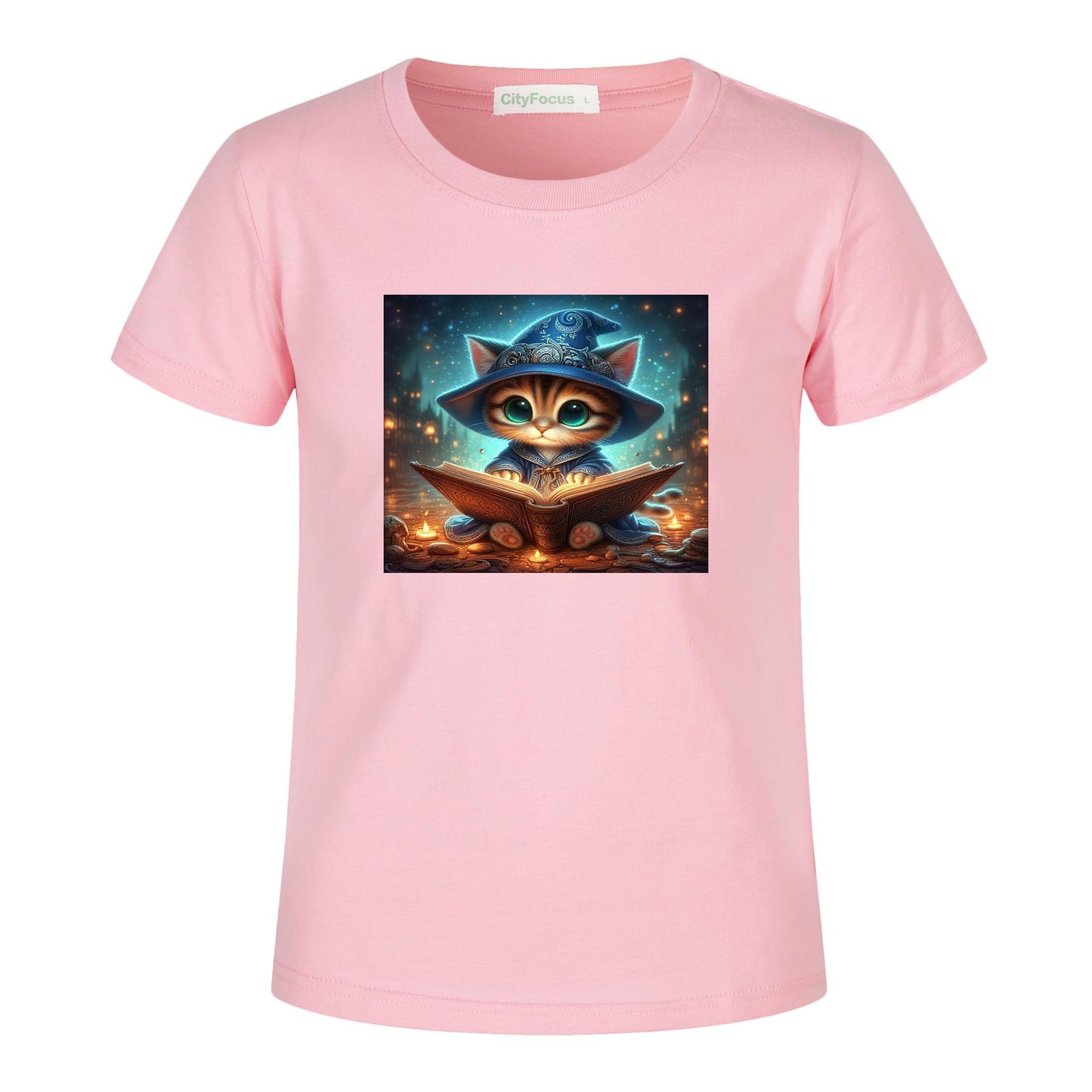 100% cotton Magical Wizard Cat Kids T-Shirt 1 - Enchanting and Cozy