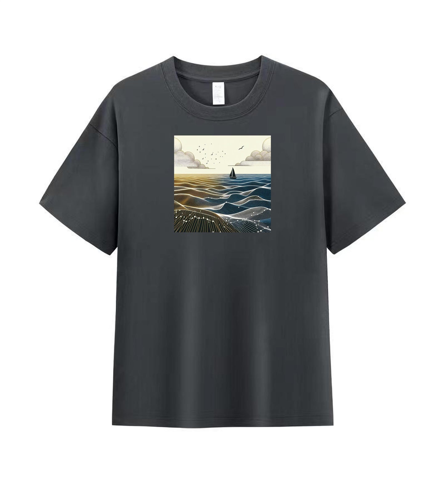 Cosmic Journey Sailboat Men's Cotton Tee 3