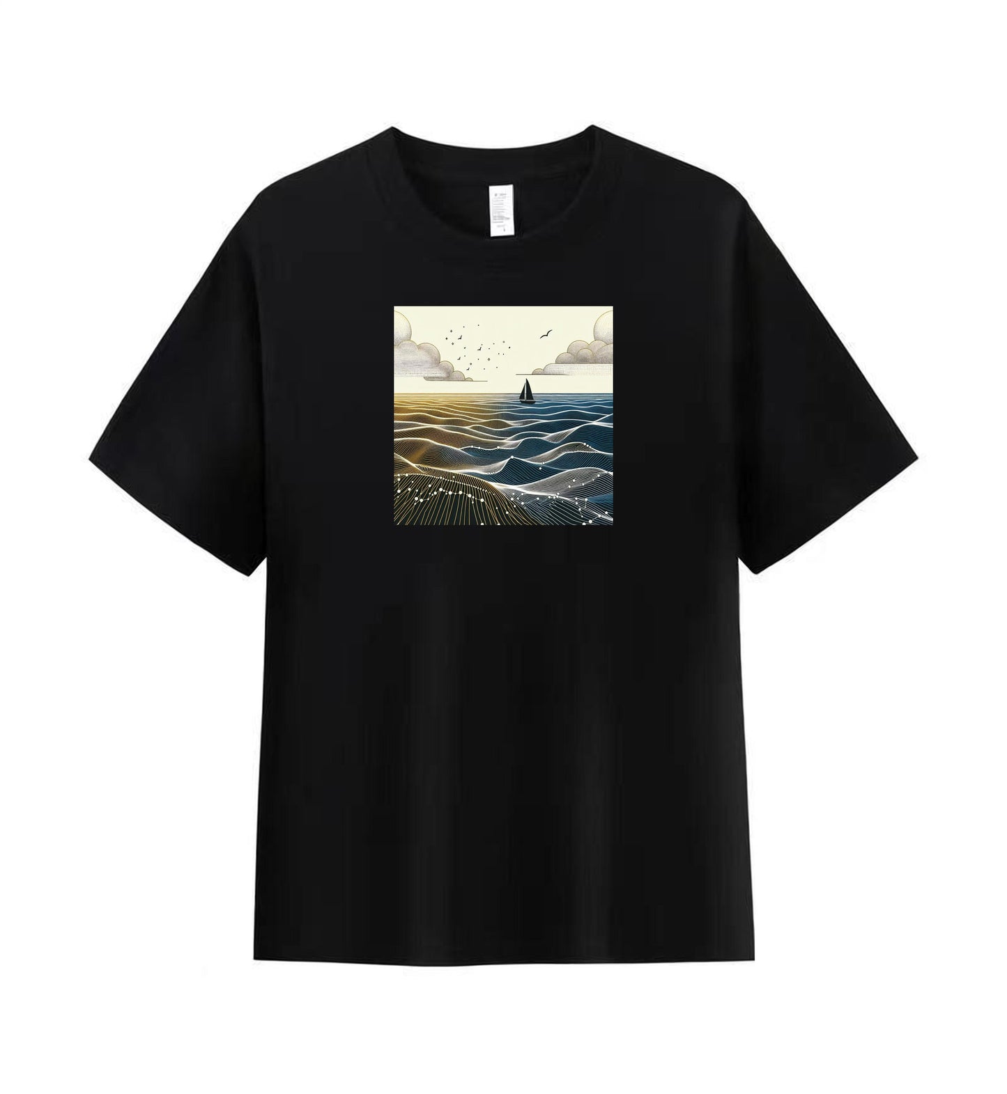 Cosmic Journey Sailboat Men's Cotton Tee 3