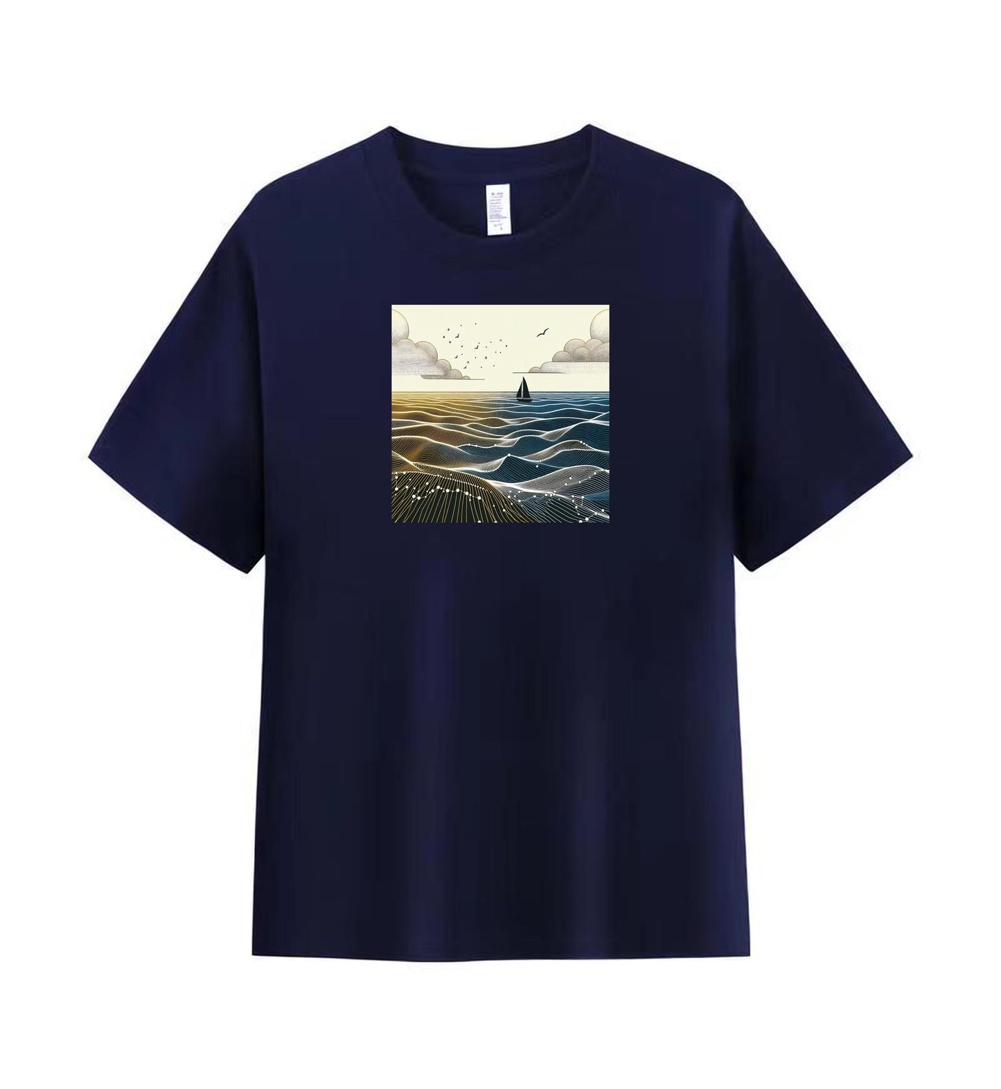 Cosmic Journey Sailboat Men's Cotton Tee 3