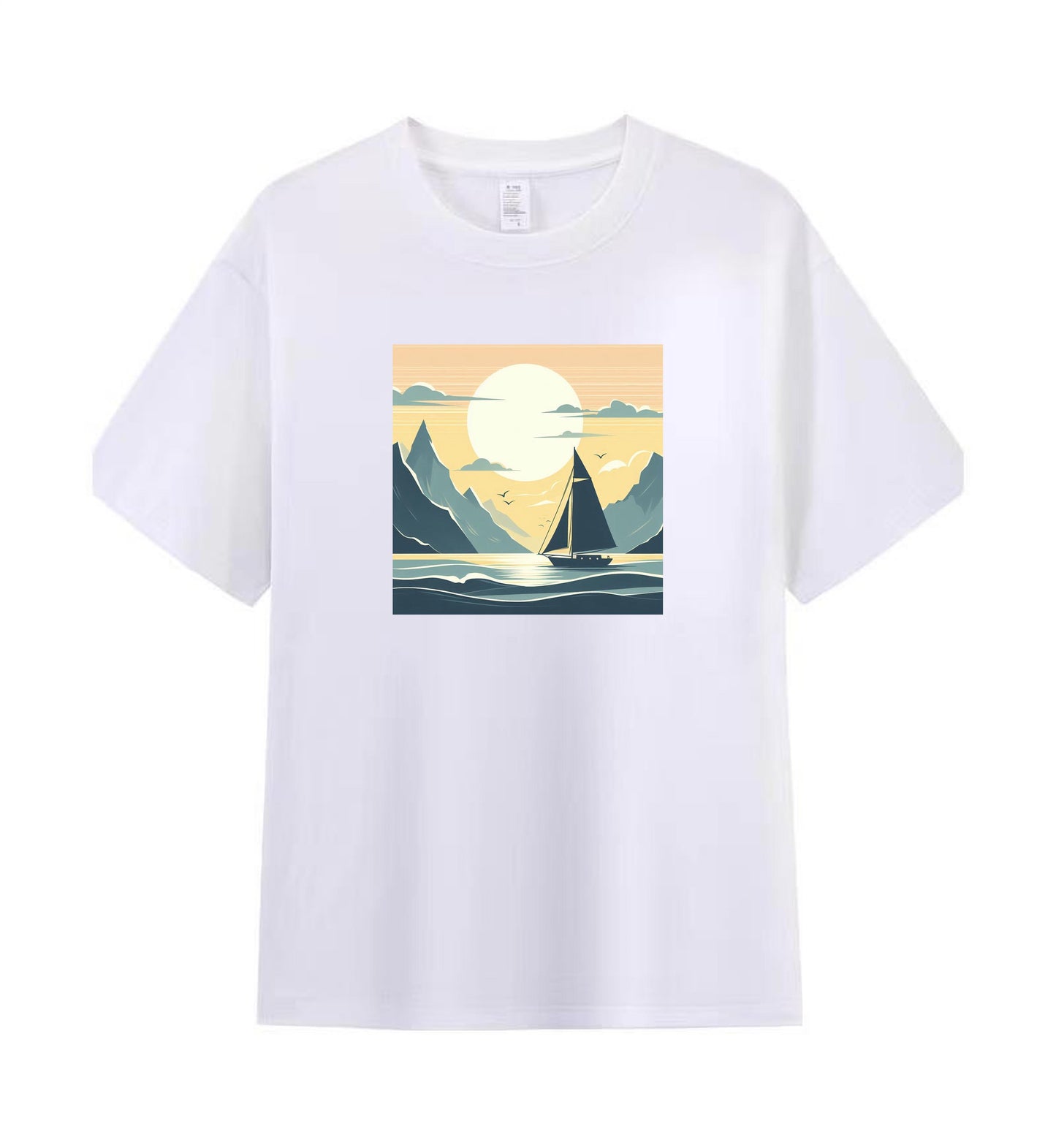 Sailing Serenity 1 - 100% Cotton Scenic Sailing T-Shirt