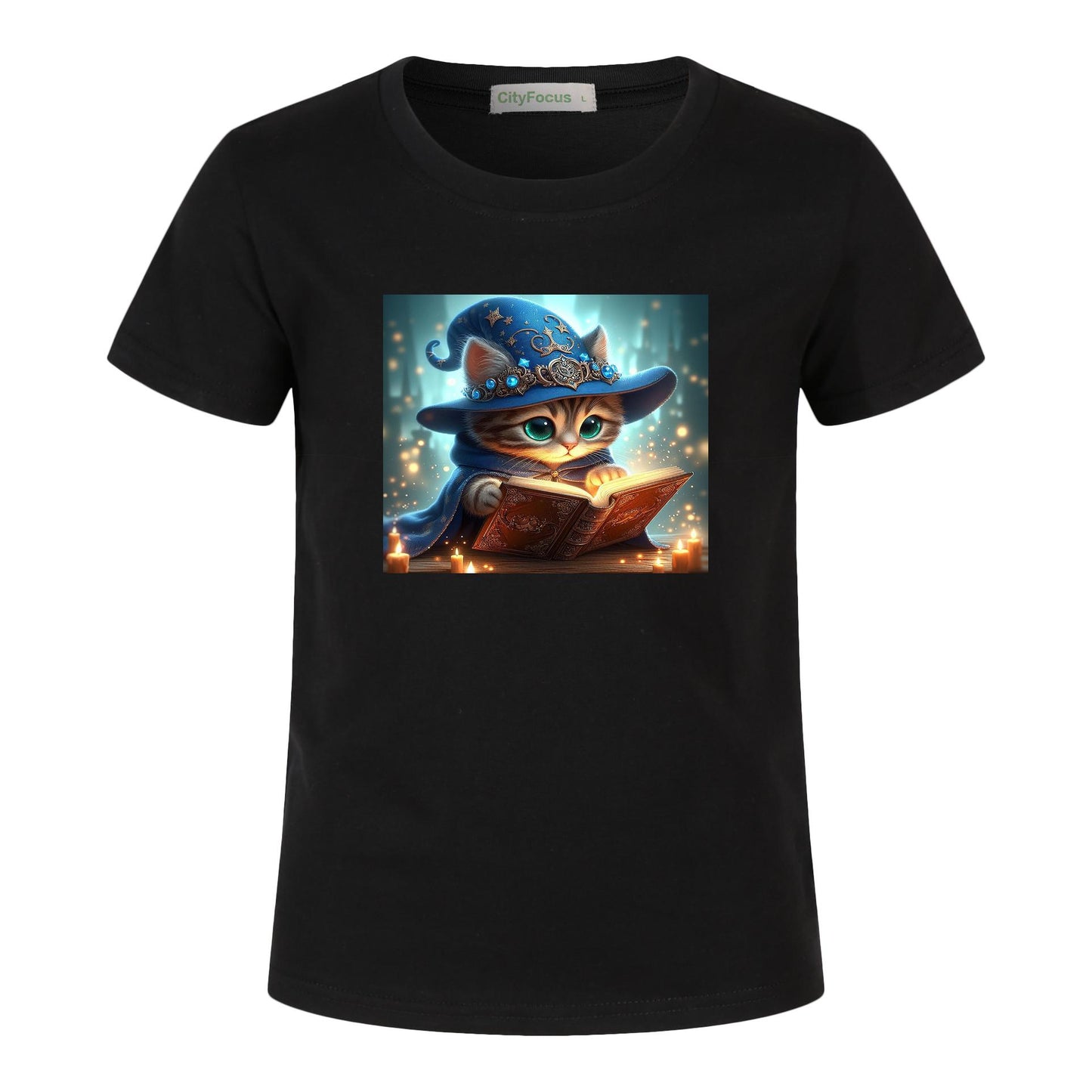 100% cotton Magical Wizard Cat Kids T-Shirt 5 - Enchanting and Cozy