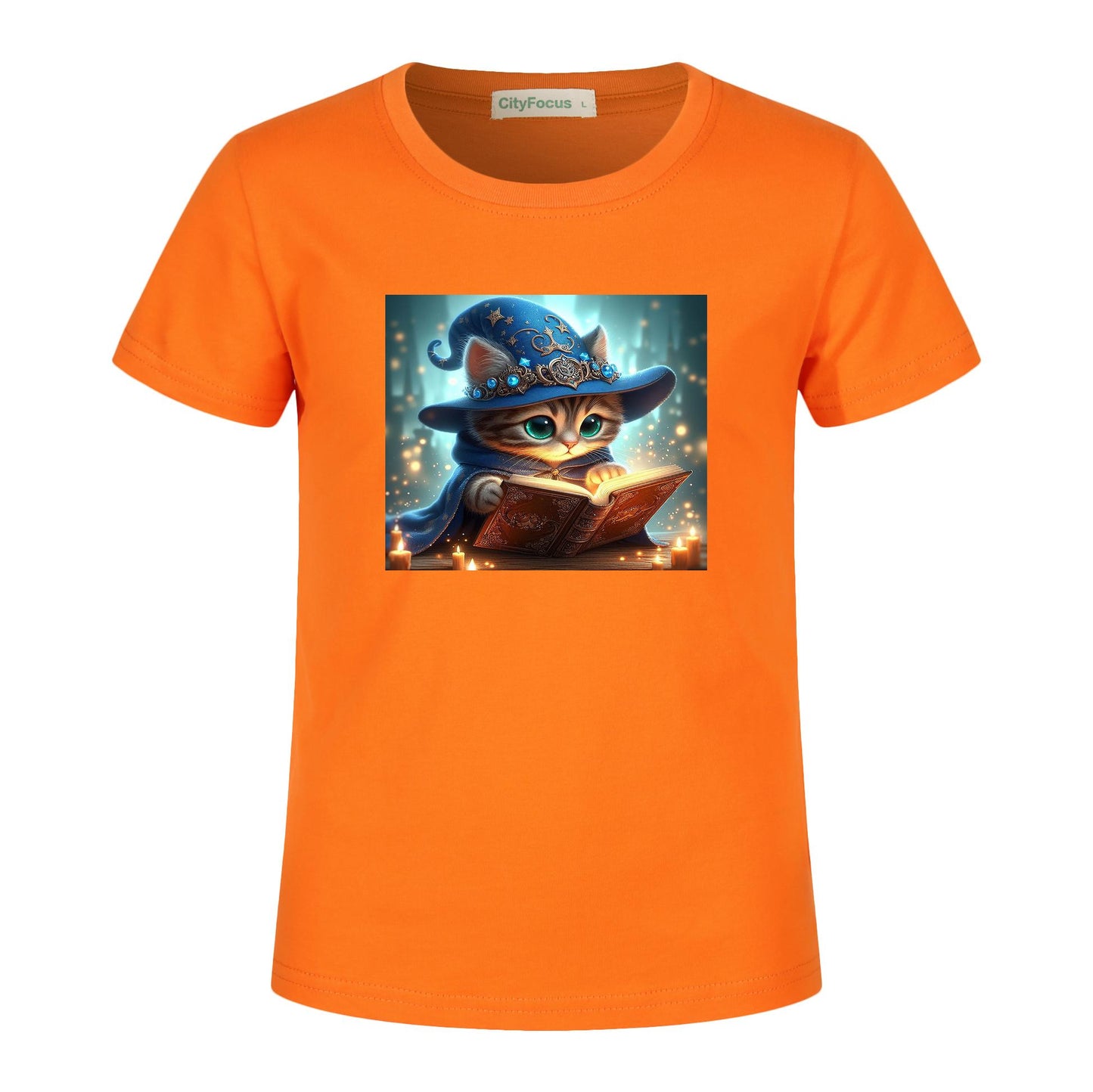 100% cotton Magical Wizard Cat Kids T-Shirt 5 - Enchanting and Cozy