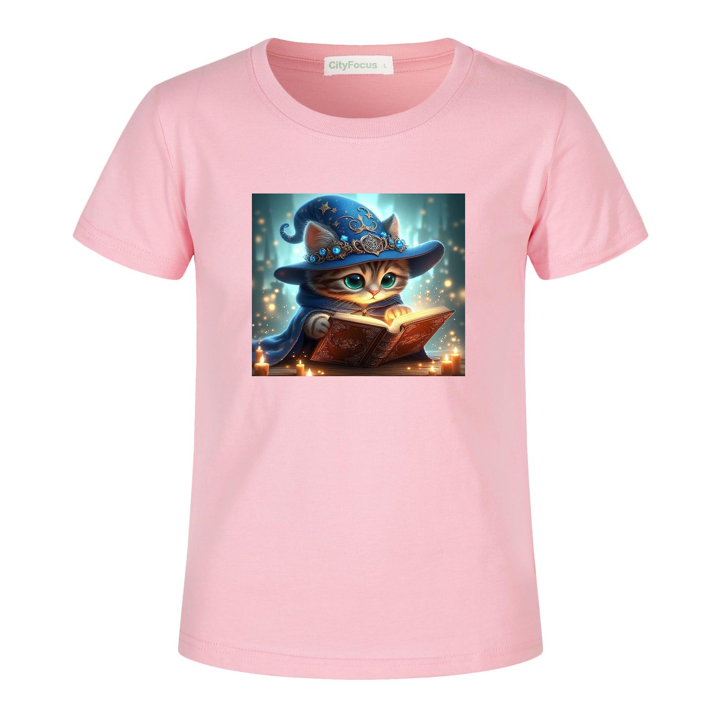 100% cotton Magical Wizard Cat Kids T-Shirt 5 - Enchanting and Cozy