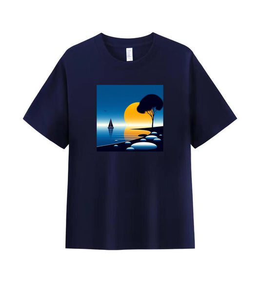 Serene Sunset Sail Graphic Tee 4