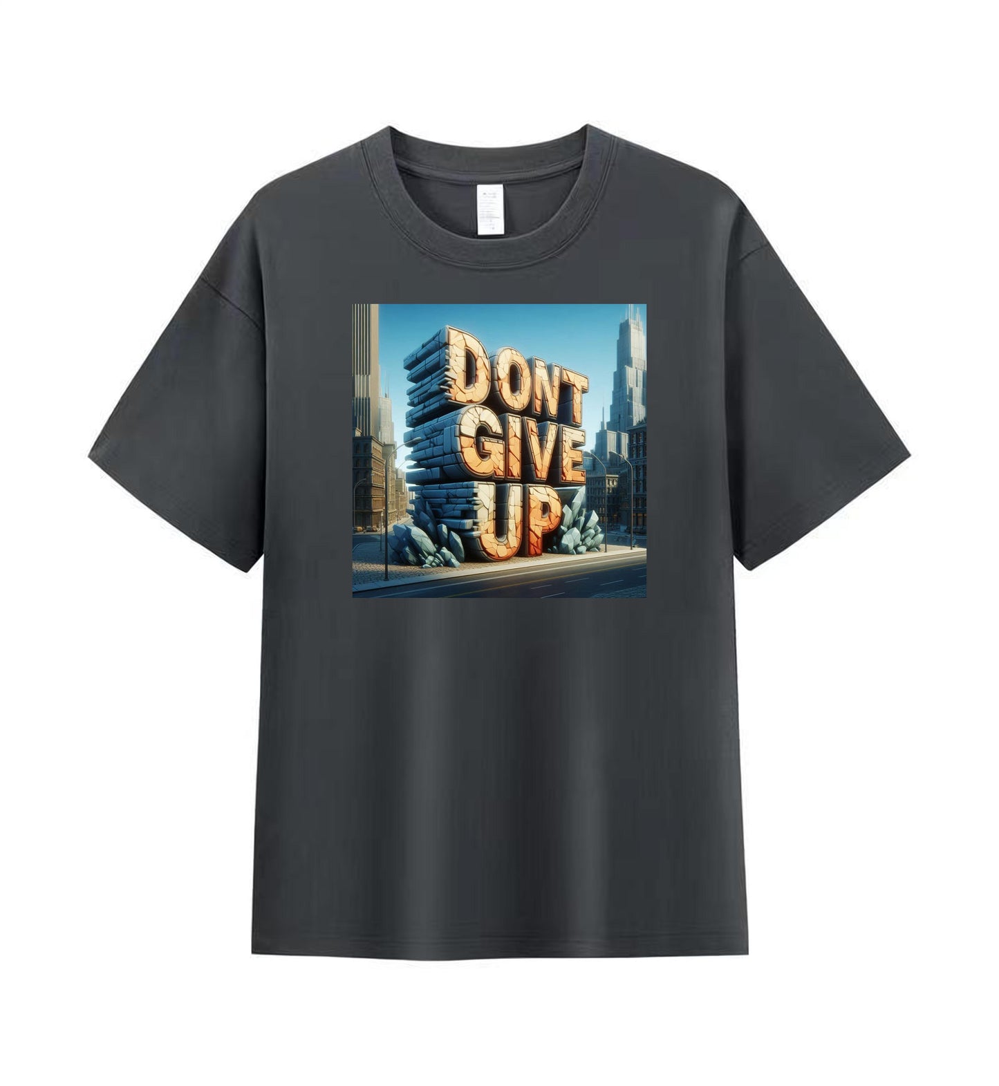 Inspirational 'Don't Give Up' Graphic Tee 1