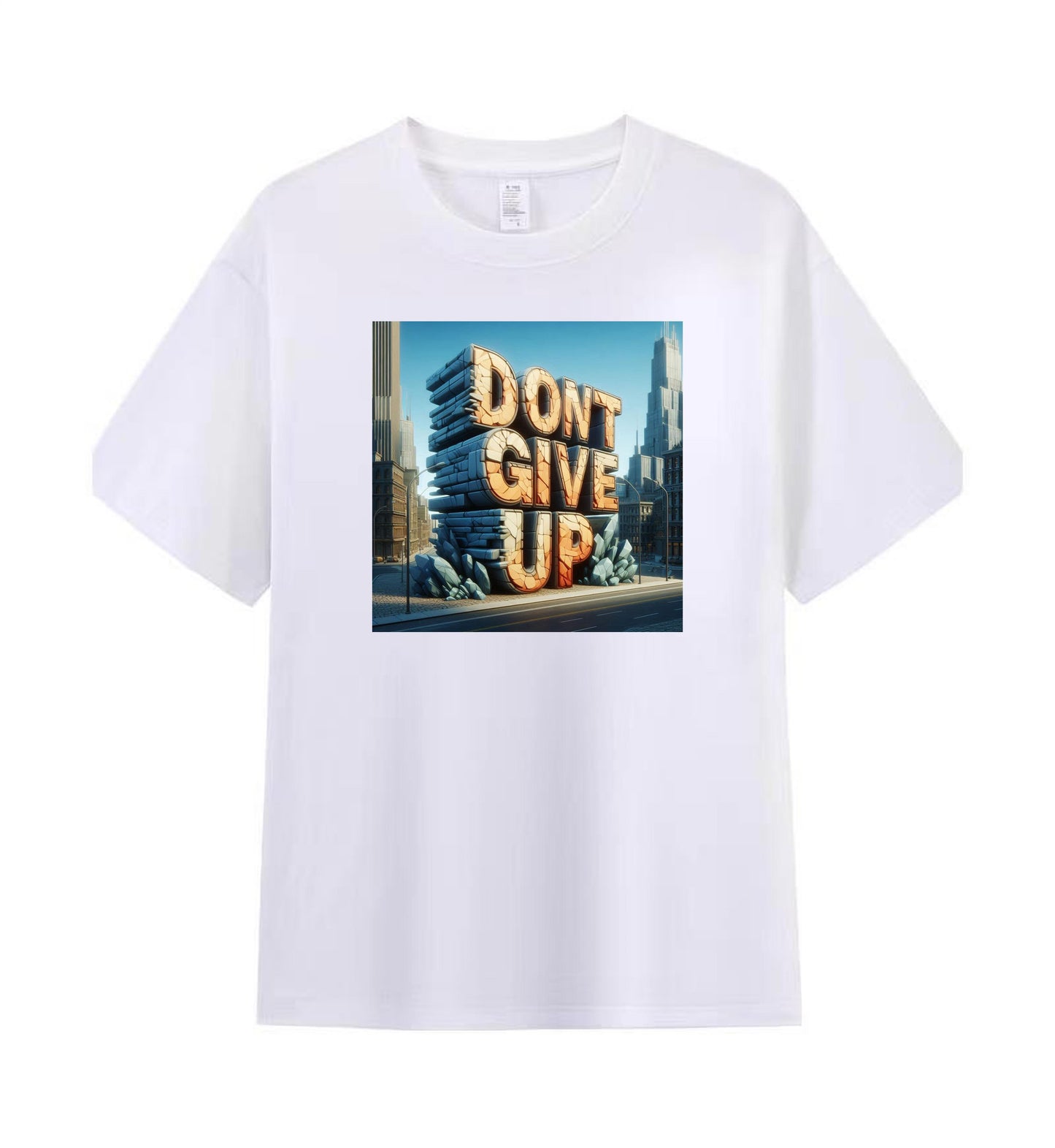 Inspirational 'Don't Give Up' Graphic Tee 1