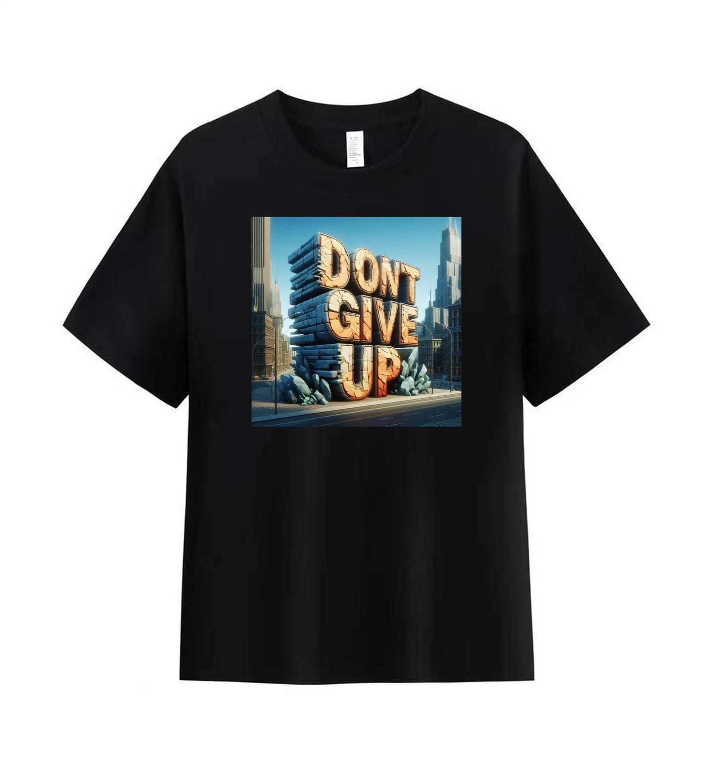 Inspirational 'Don't Give Up' Graphic Tee 1