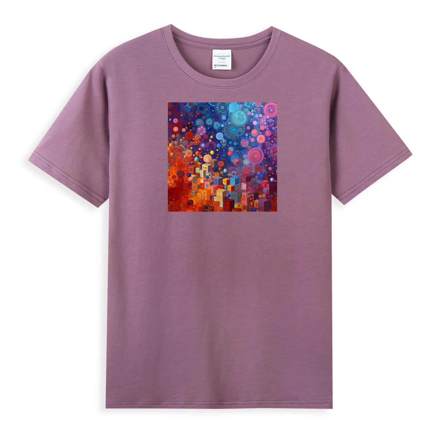 Women's Creative Cotton Tee - Cosmic Fusion Design