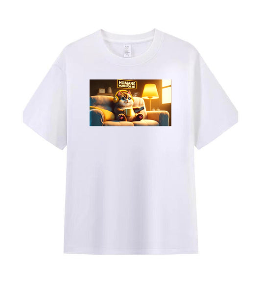 Lazy Cat Gamer Men's Tee - For Those Who Rule from the Couch 1